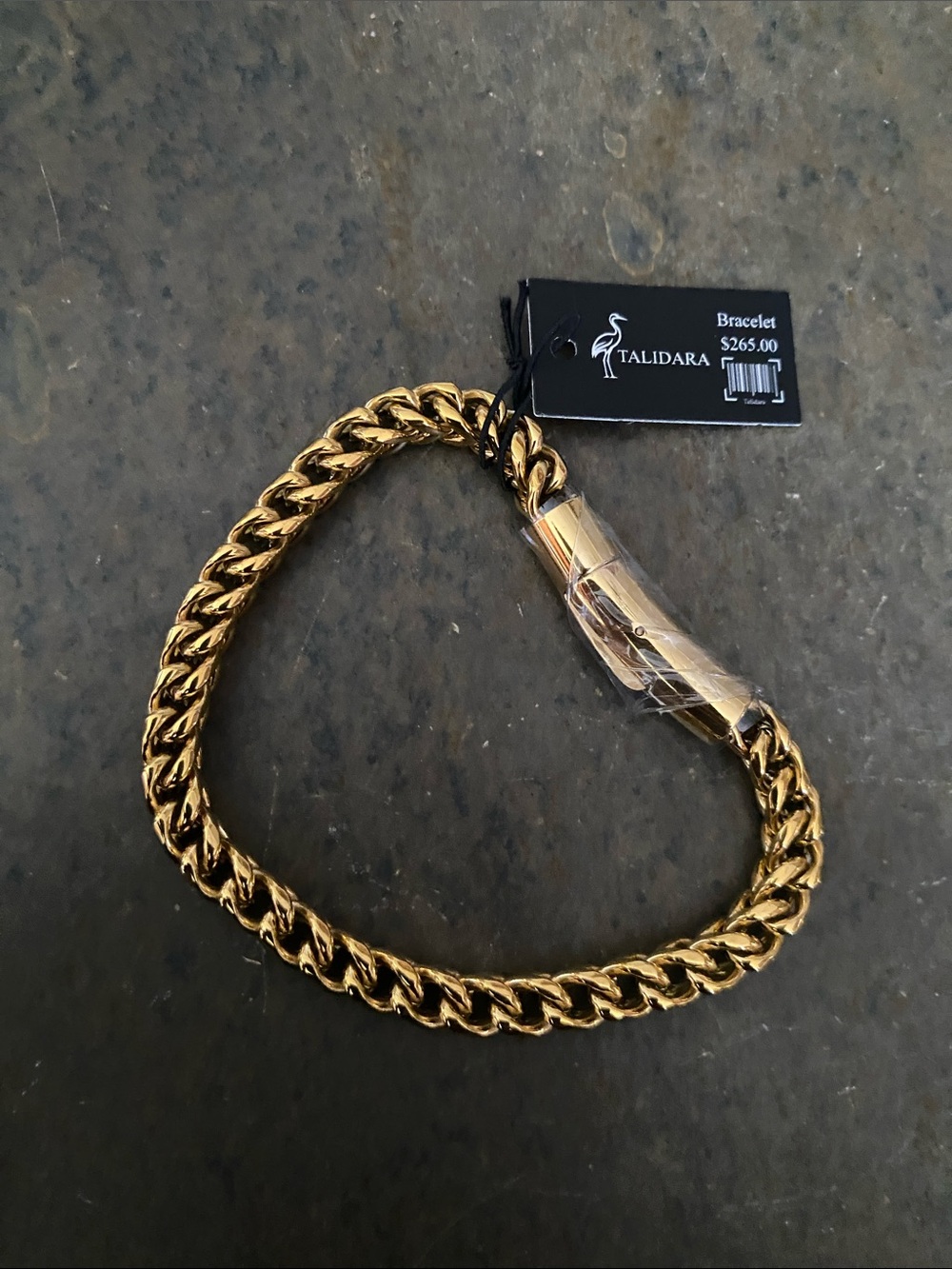 Gold-Tone Cuban Link Men’s Bracelet